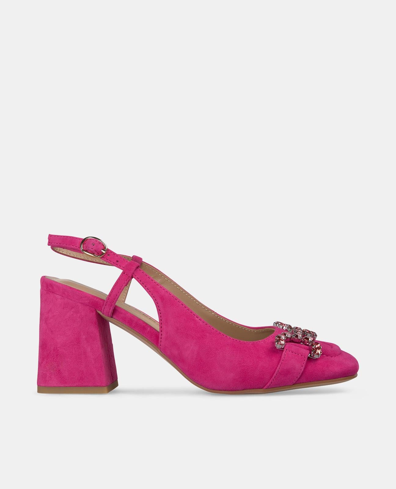 alma-en-pena-pumps-mit-steg-rund-schnalle-7-5-cm-absatz-fuchsia image 1