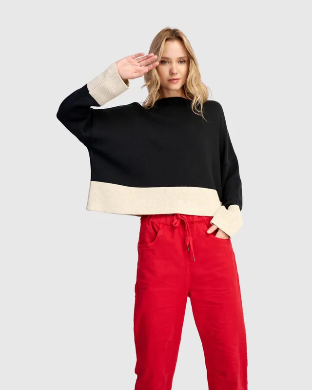 alembika-vista-block-pullover-creme image 1