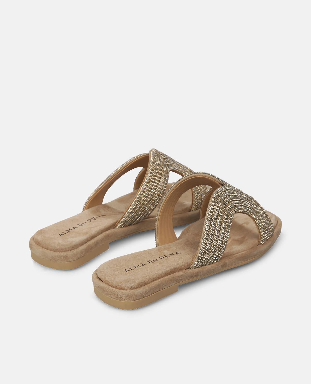 alma-en-pena-semicircle-rhinestone-sandal-flache-sandale-arena image 3