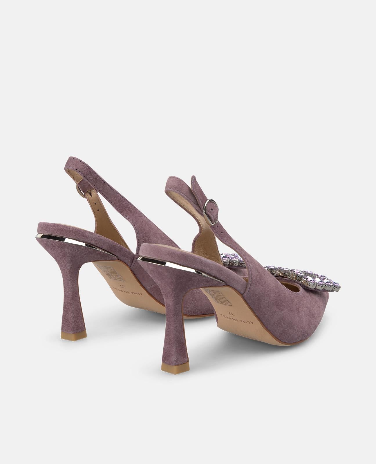 alma-en-pena-flat-heeled-shoe-pumps-lavanda-mit-strass-schnalle-9-cm image 3