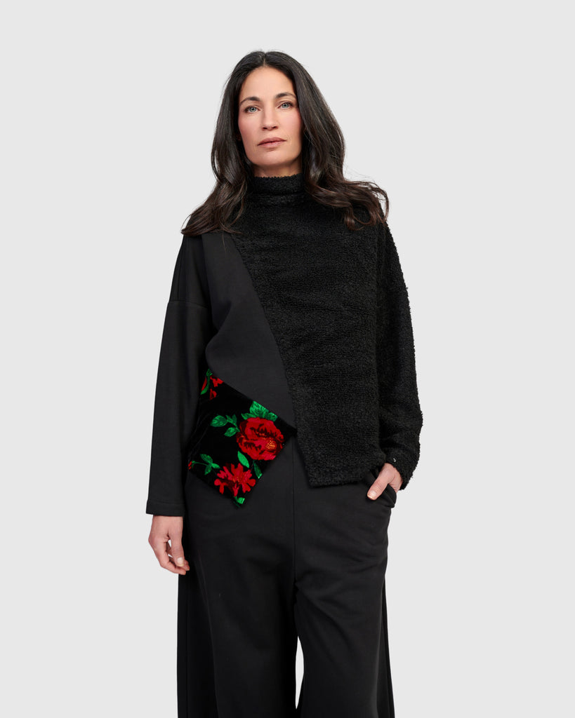 alembika-razzi-boucle-pullover-roses-oversize-jumper image 1