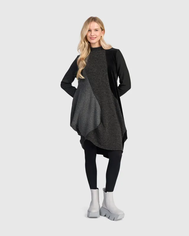 alembika-urban-myr-kleid-carbon-a-linie image 1