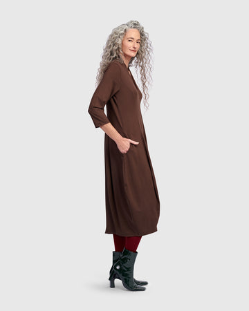 alembika-essential-cocoon-kleid-umber-midi-jerseykleid image 5