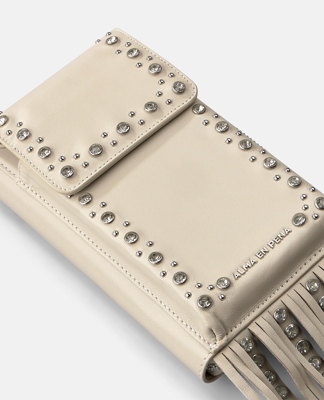 alma-en-pena-natalia-rhinestone-clutch-bag-leder-crossbody-grau image 4