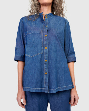 alembika-atelier-button-down-bluse-denim image 2