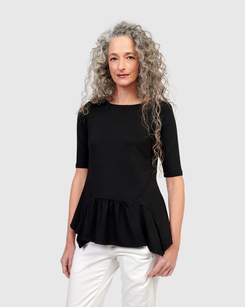 alembika-addison-flouncy-tee-schwarz-jersey-shirt image 1