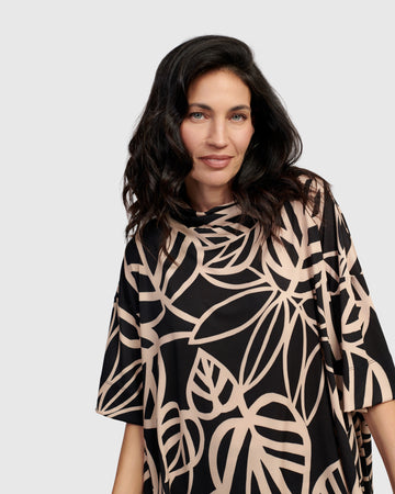 alembika-giselle-trapeze-top-damen-leaves-a-linie image 6