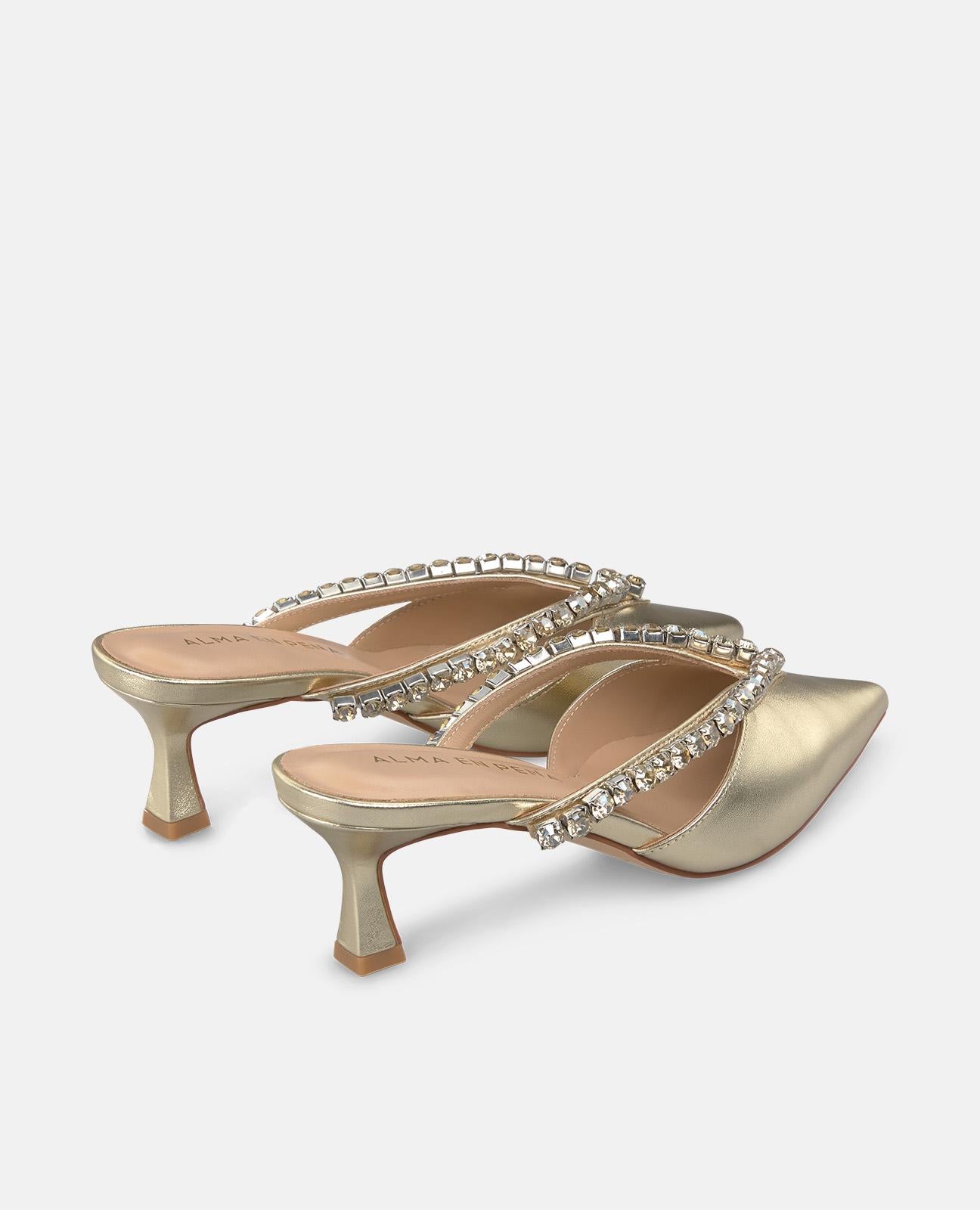 alma-en-pena-kitten-heeled-shoe-mules-gold-6-cm-mit-strass image 3