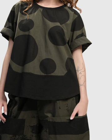 alembika-urban-miyazaki-dots-tee-khaki image 3