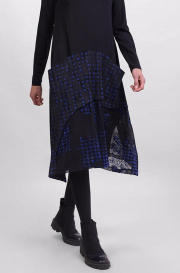 alembika-floral-check-swing-dress-blau image 2