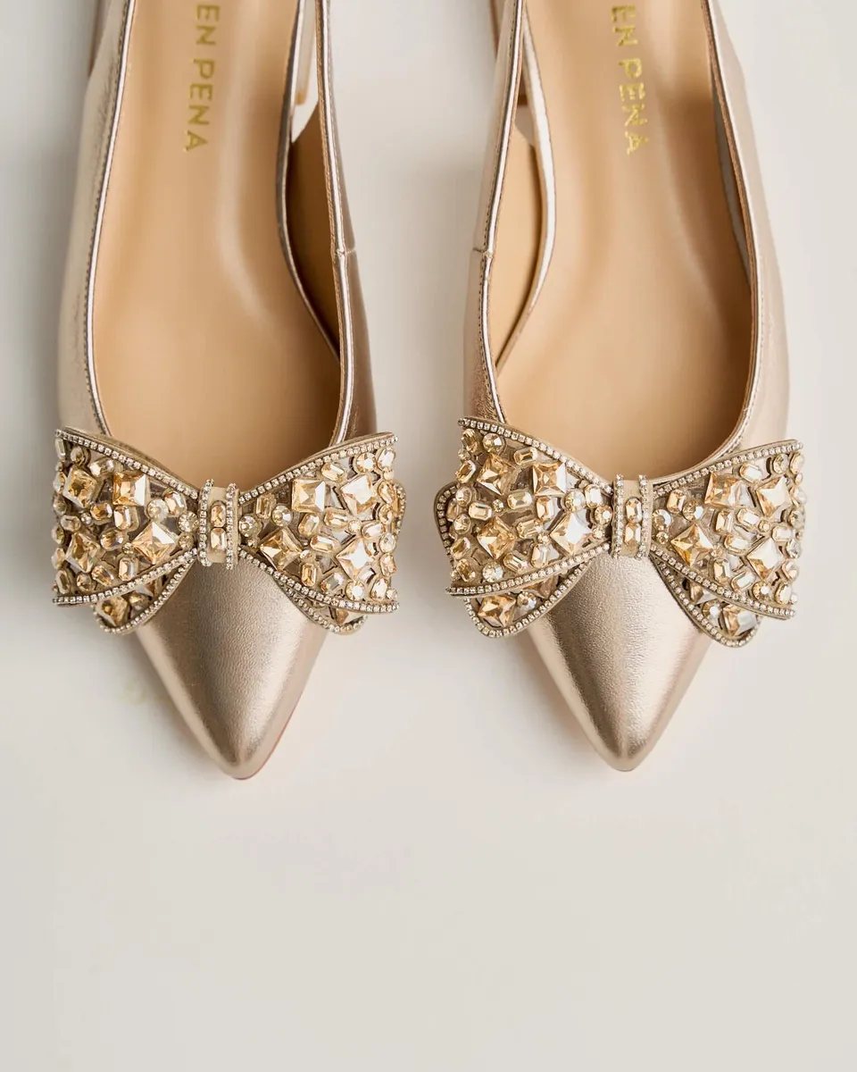 alma-en-pena-ballerina-bronze-2-cm-mit-schleife-und-strass image 1