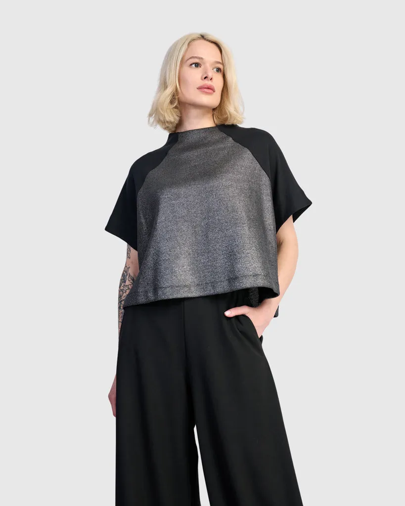alembika-velma-raglan-top-silber-metallic image 1
