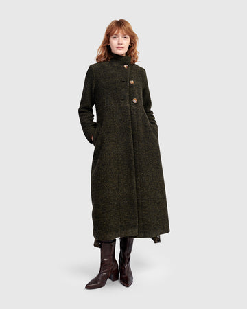 alembika-urban-tash-long-coat-khaki-langer-strickmantel image 4