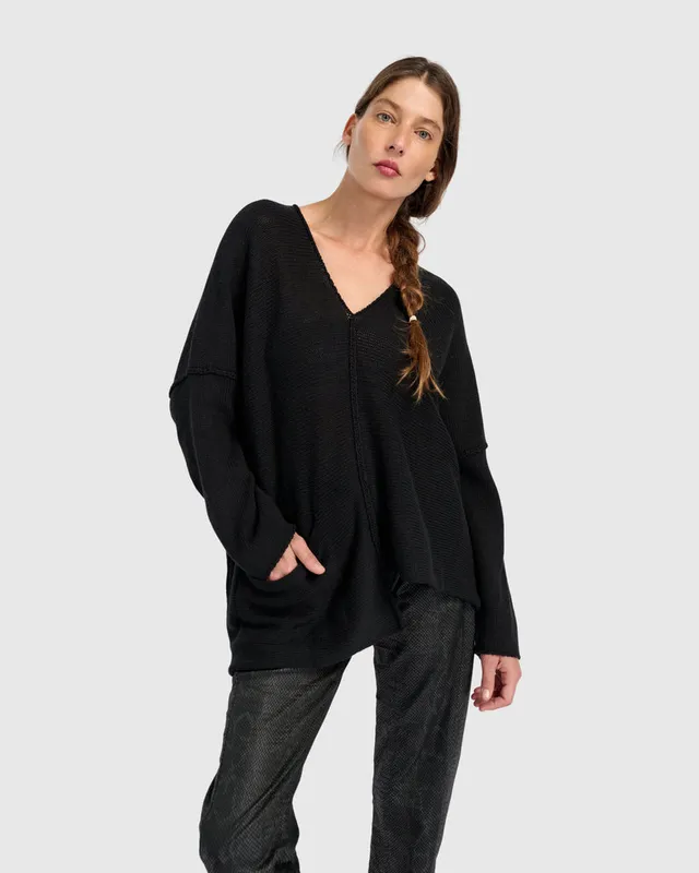 alembika-bliss-slouchy-sweater-pullover-black image 1