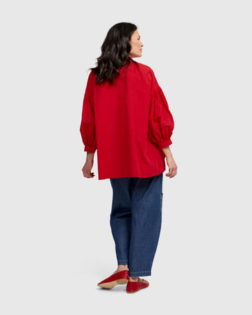 alembika-lydia-hi-lo-bluse-rot image 6