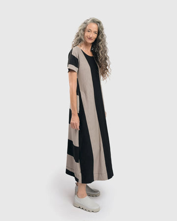 alembika-urban-anna-stripe-a-linie-maxi-kleid-ash-black image 5