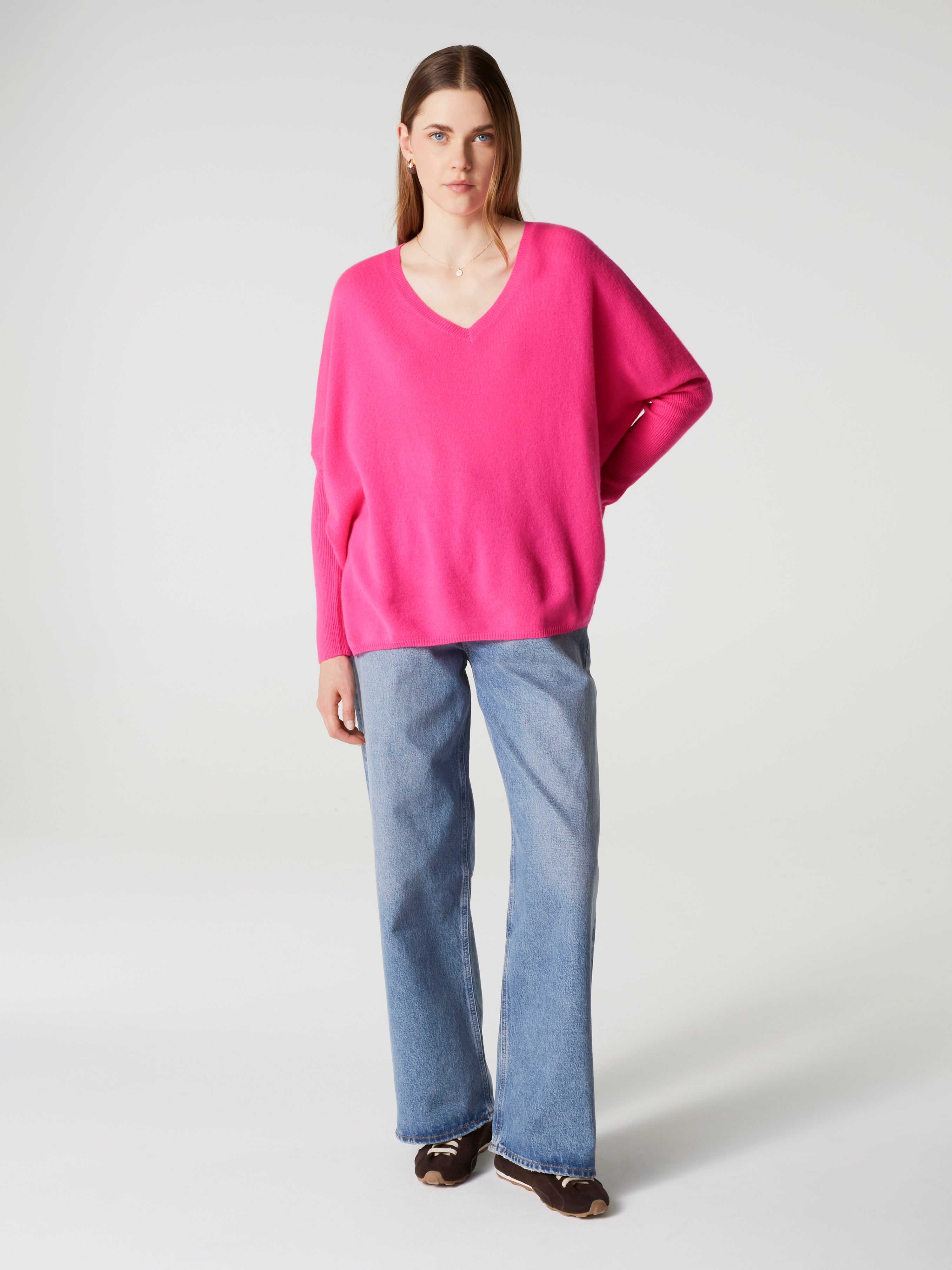 absolut-pull-poncho-camille-damen-kaschmir-v-ausschnitt image 2
