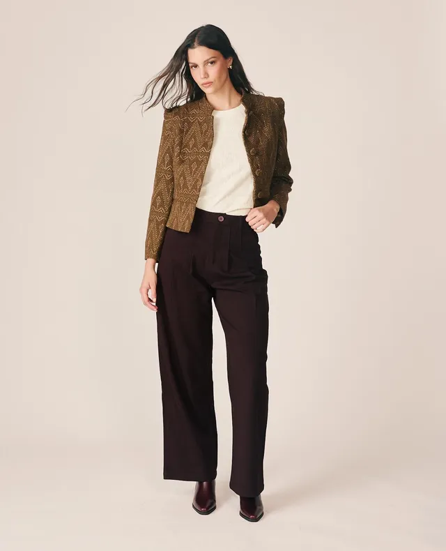 alma-en-pena-wide-leg-pants-with-pleats-weite-hose image 1