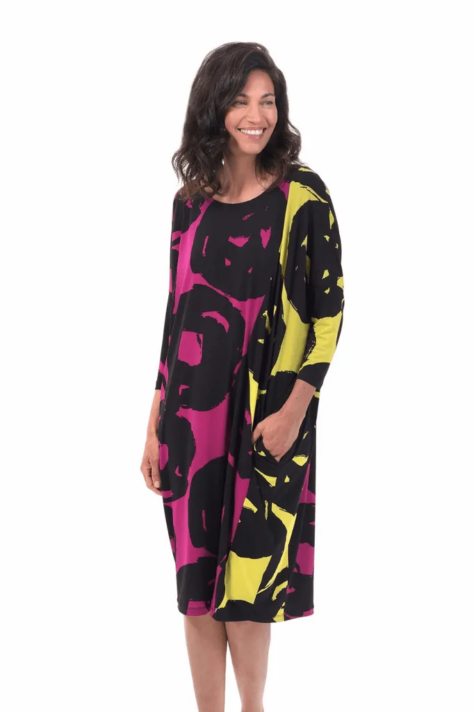 alembika-art-print-cocoon-kleid image 1