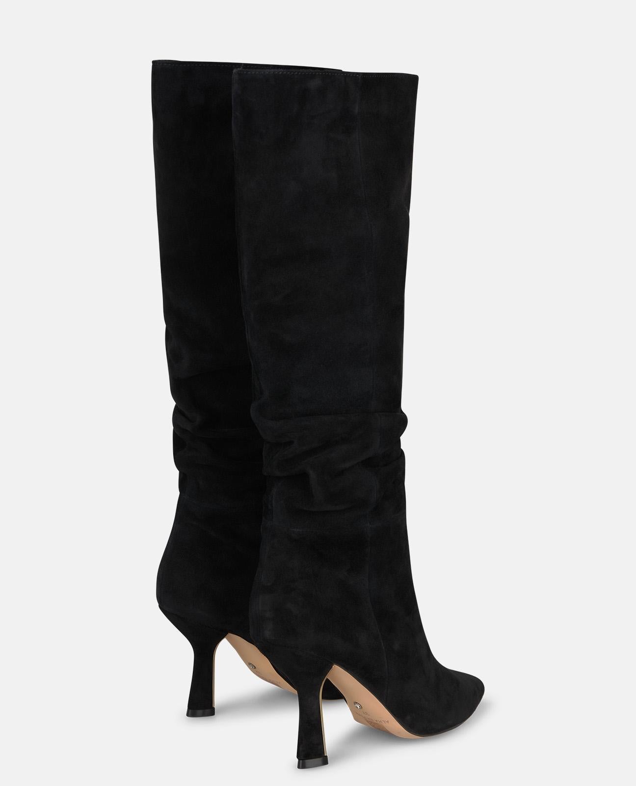 alma-en-pena-suede-stiefel-schwarz-mit-raffung-8-5-cm image 3