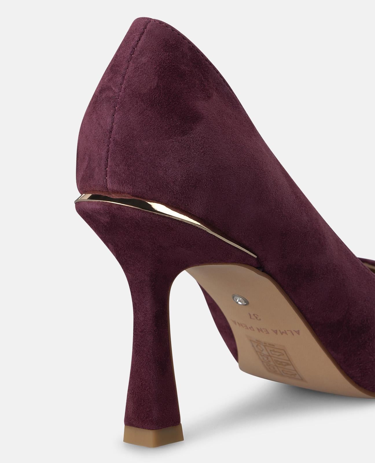 alma-en-pena-stiletto-pumps-bordeaux-lack-offene-zehenpartie-8-cm-absatz image 4