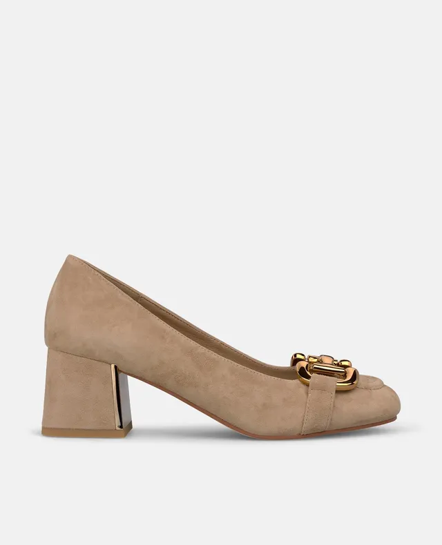 alma-en-pena-pumps-mit-metallic-akzent-wildleder-arena-5-5-cm image 1