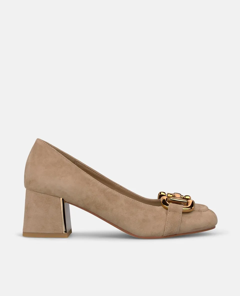 alma-en-pena-pumps-mit-metallic-akzent-wildleder-arena-5-5-cm image 1