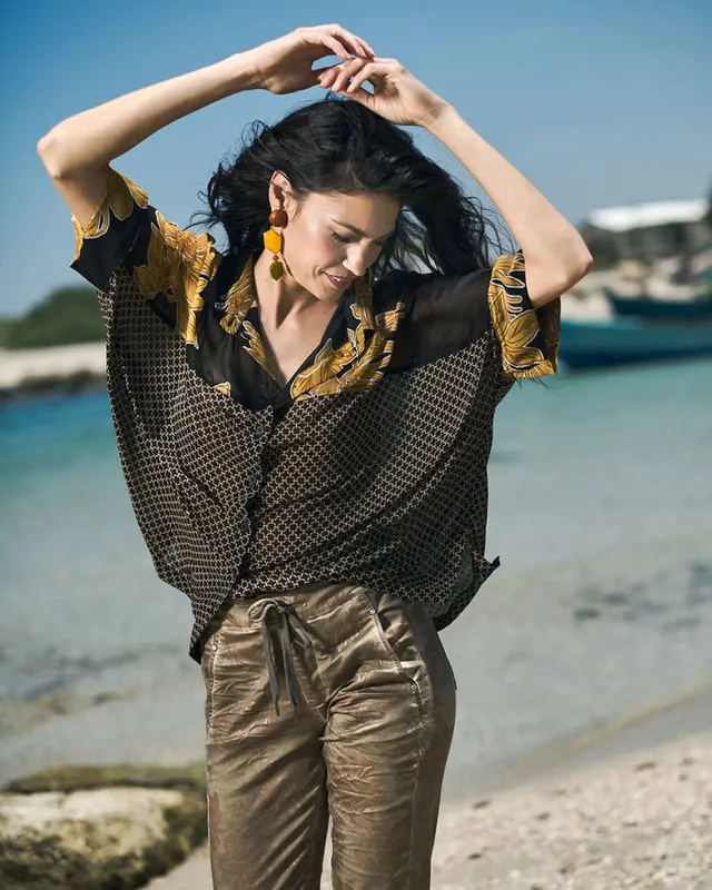 alembika-lei-floral-yoked-chiffon-blouse-mix-bluse image 1