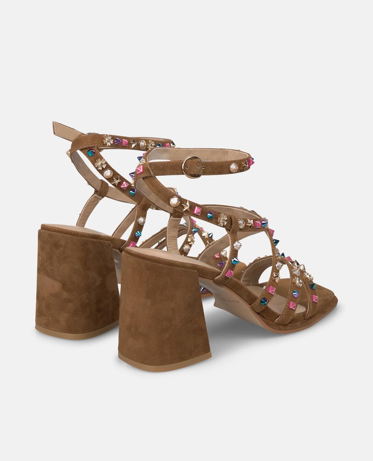 alma-en-pena-colorful-studded-sandals-blockabsatz-sandale-9-cm image 4