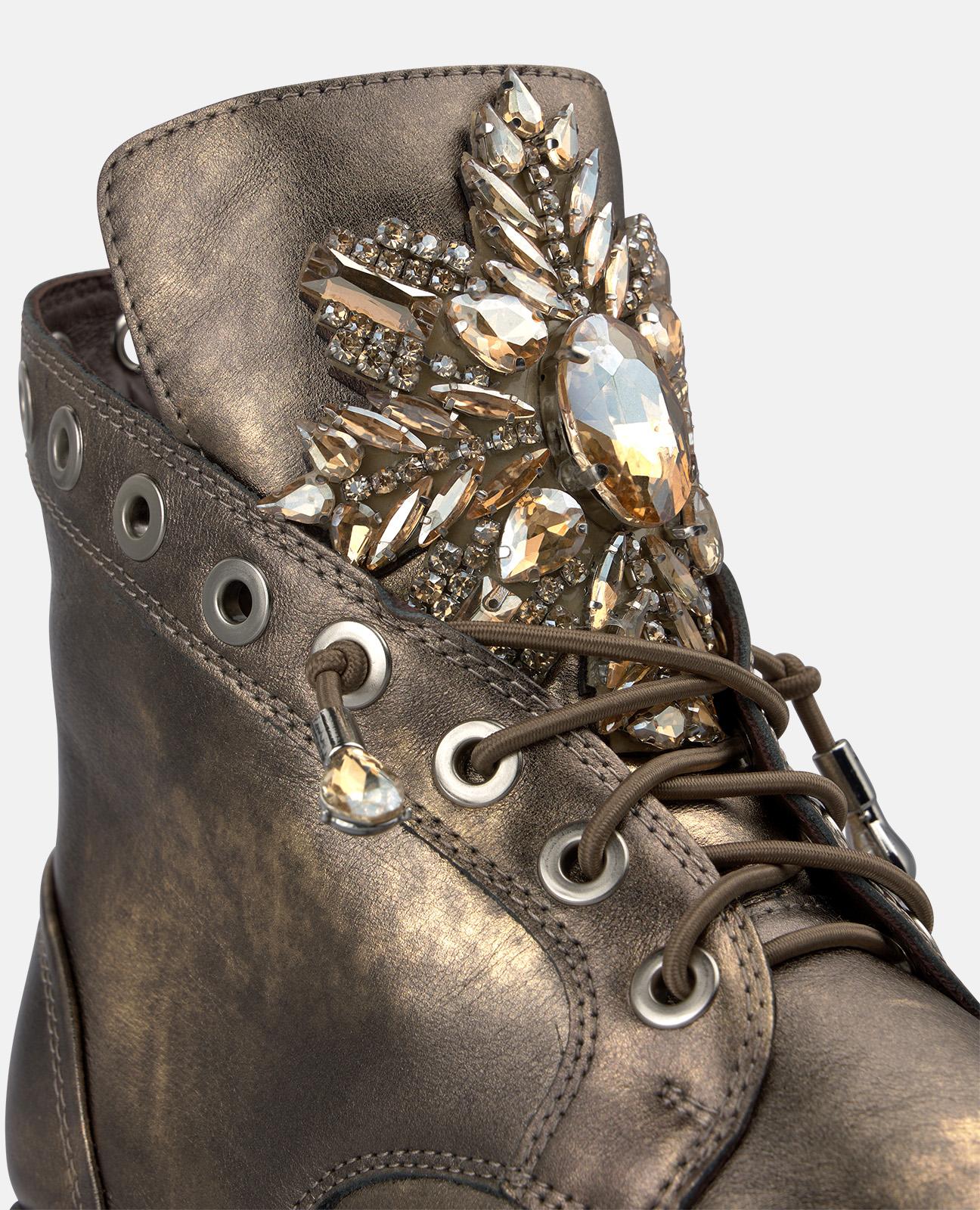 alma-en-pena-military-loot-bronze-damen-schn-r-stiefeletten-leder-flach-3-cm image 4