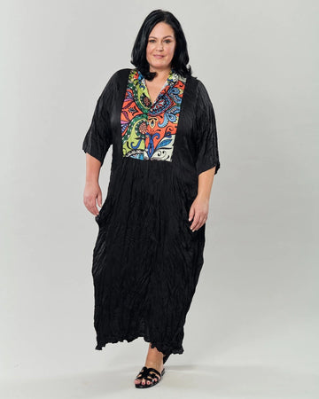 alembika-paisley-bib-crinkle-maxikleid-multi image 2