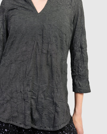 alembika-clarke-v-neck-top-shirt-pinstripes image 2
