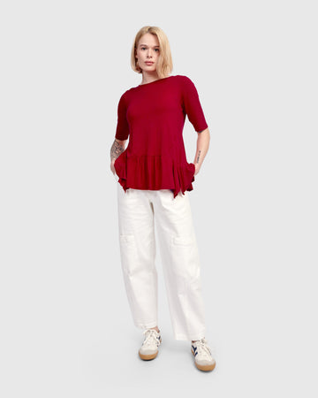 alembika-addison-flouncy-t-shirt-bordeaux image 8