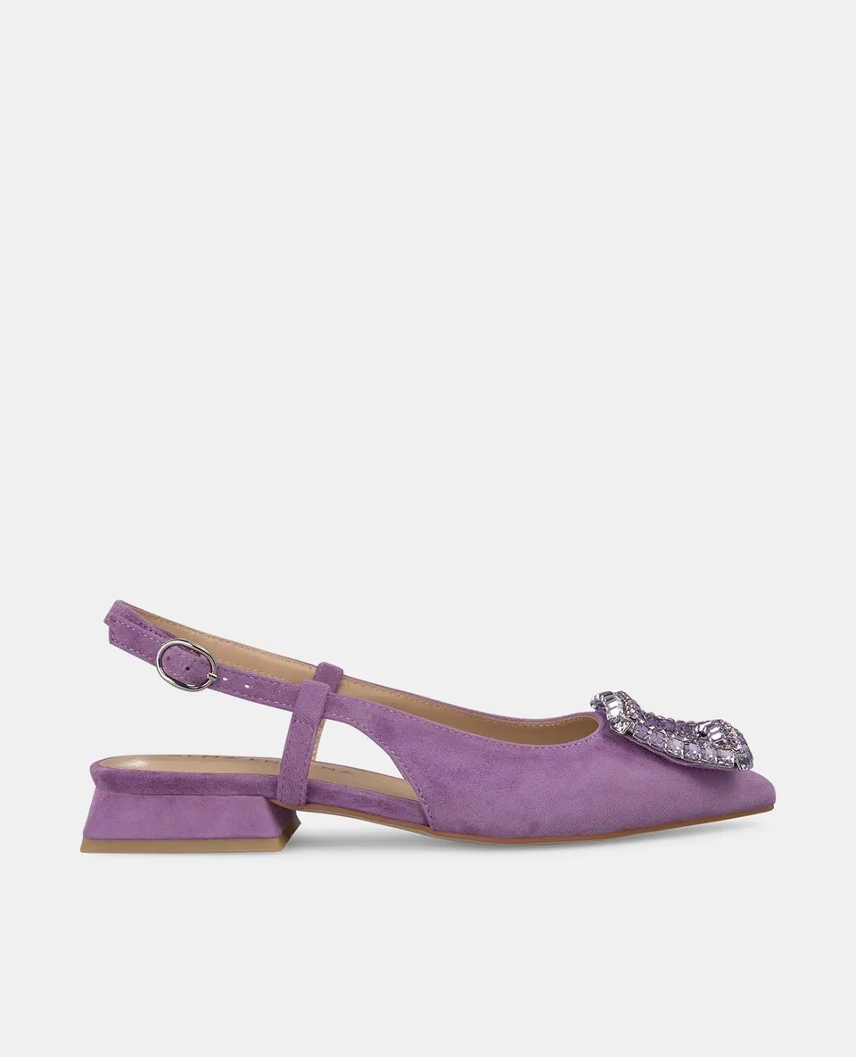 alma-en-pena-flacher-brogue-schuh-violett-strass-2-cm image 1