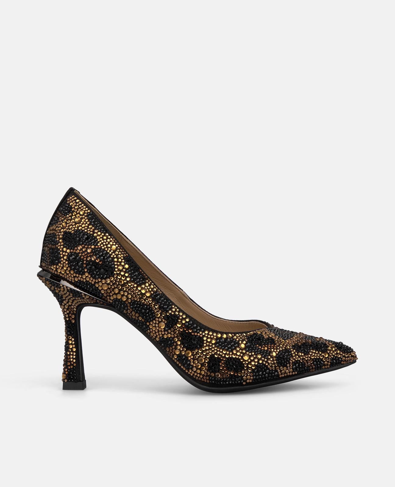 alma-en-pena-bicolor-rhinestone-heel-shoes-schwarz-9-cm image 1