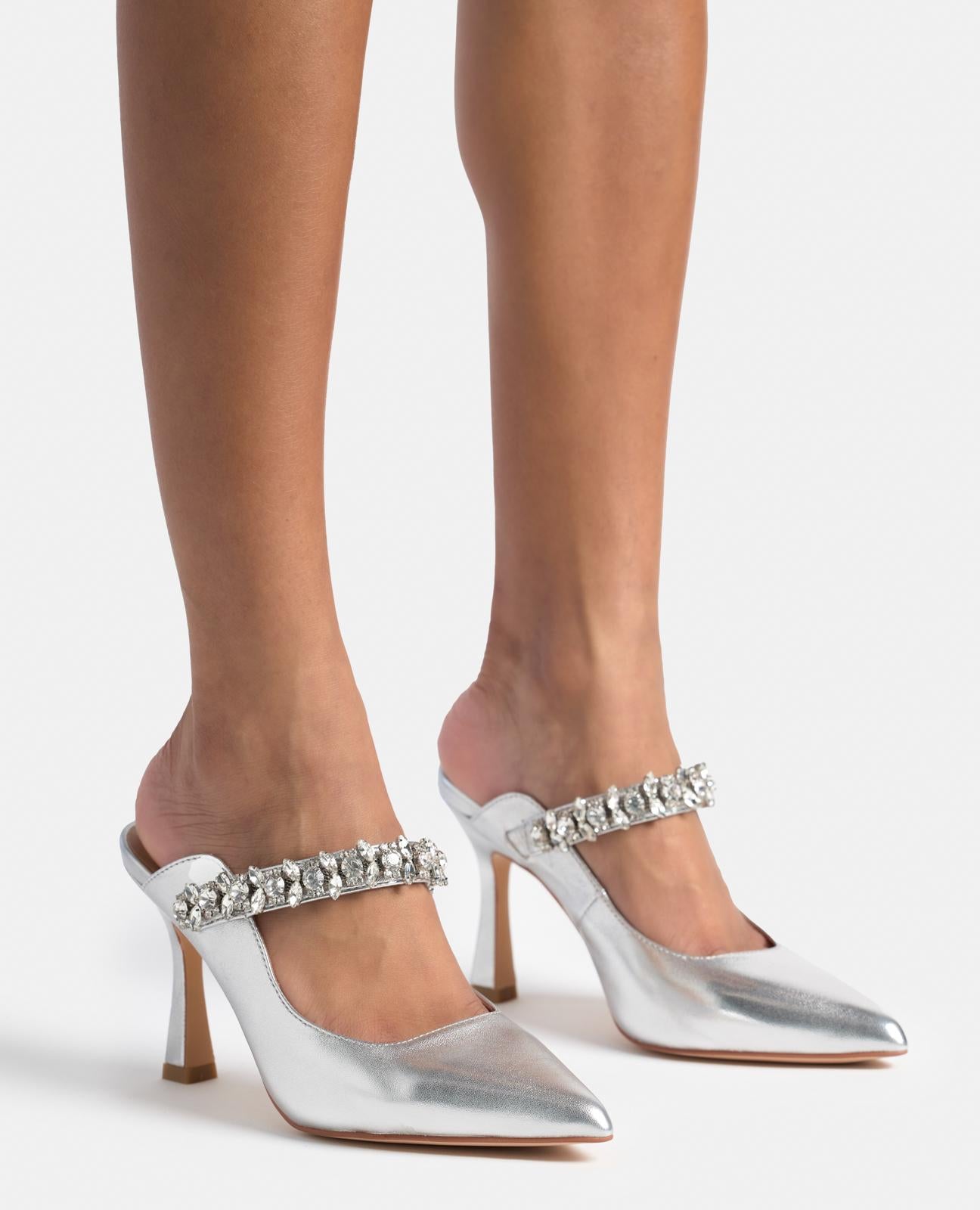 alma-en-pena-slingback-stiletto-silber-mit-strass-9-cm-absatz image 4