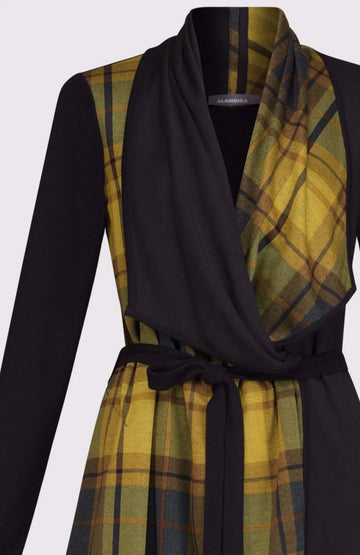 alembika-plaid-wrap-tunika-jacke-aj422p-plaid-schwarz-gold-gr-n image 4