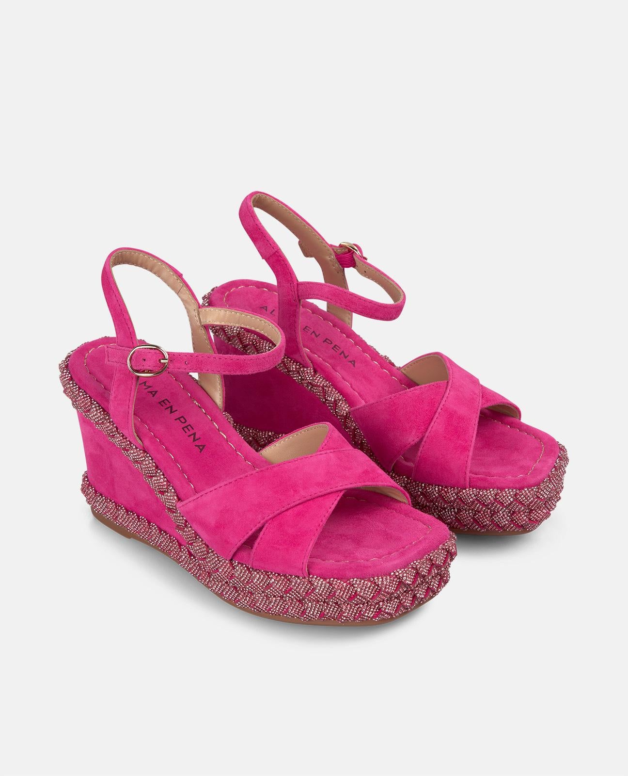 alma-en-pena-keilsandale-fuchsia-perlen-strass-9-8-cm image 2