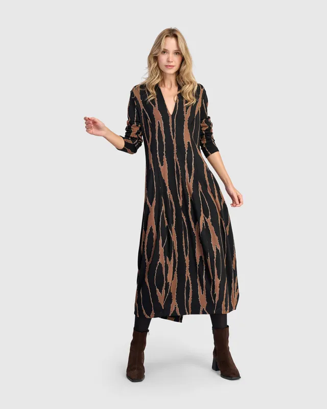 alembika-willow-cocoon-dress-wood-damen-kleid image 1