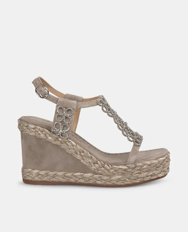 alma-en-pena-wedge-flowers-with-rhinestones-keilpantolette-braun-9-8-cm image 1