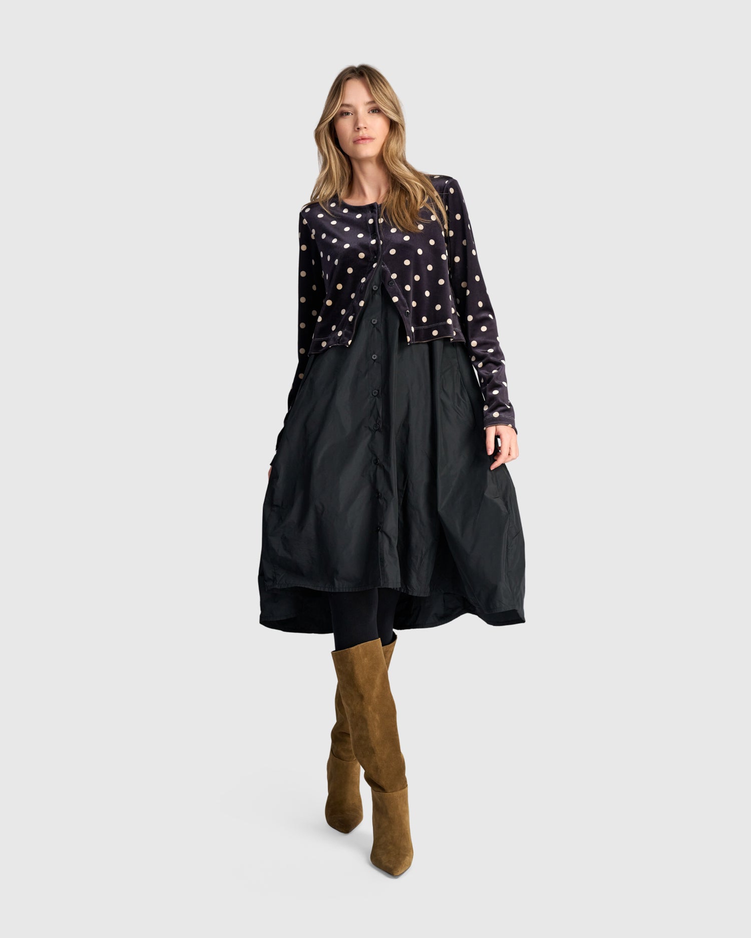 alembika-starfall-cardi-kleid-schwarz-dots image 6