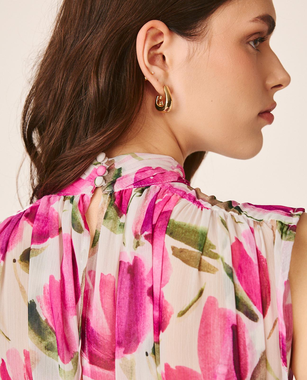 alma-en-pena-langes-blumenkleid-stehkragen-rosa image 6