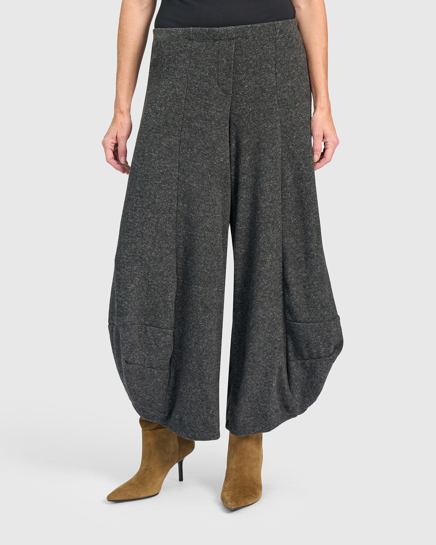alembika-plush-punto-pants-carbon-damen-lantern-hose image 1