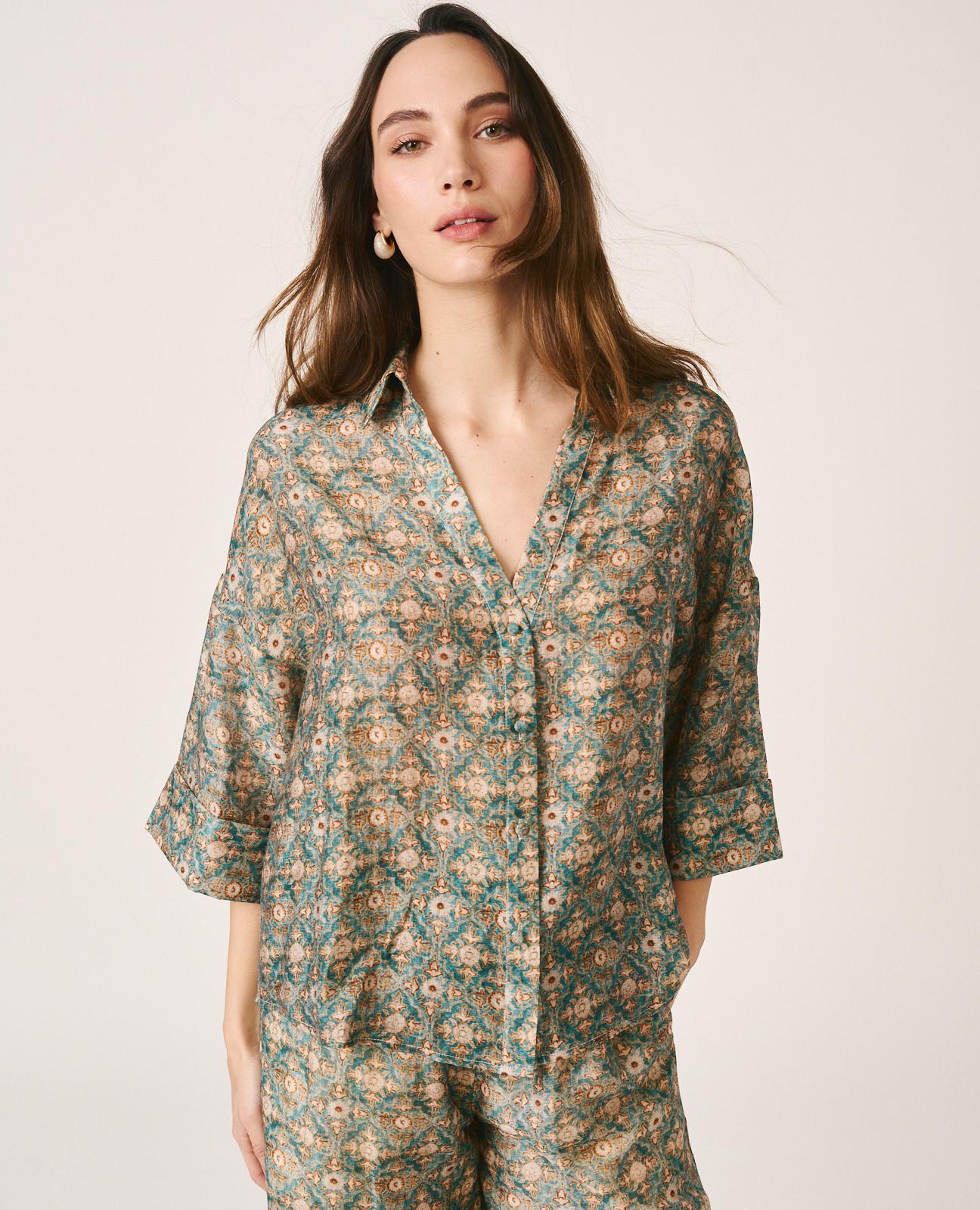 alma-en-pena-short-sleeved-shirt-kurzarm-bluse-geometrie-print image 7