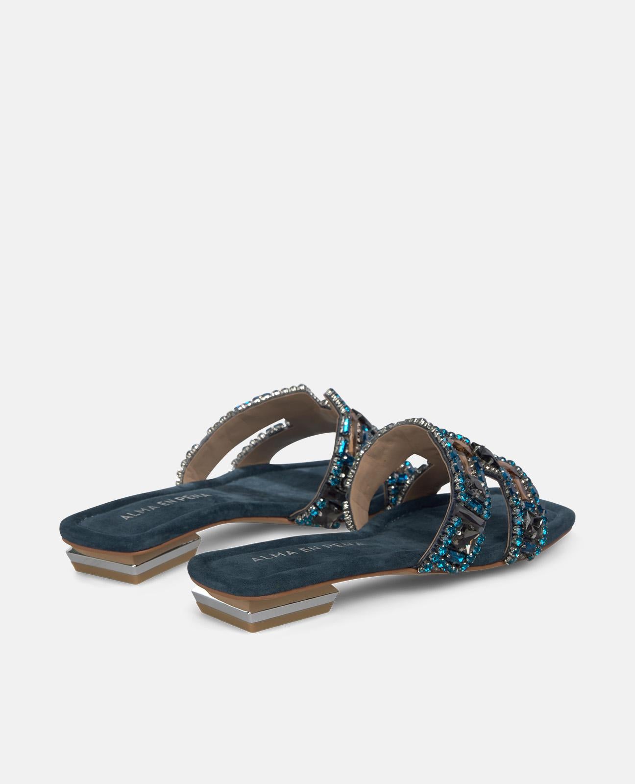 alma-en-pena-flache-sandalen-h-riemen-hellblau-2-cm image 3