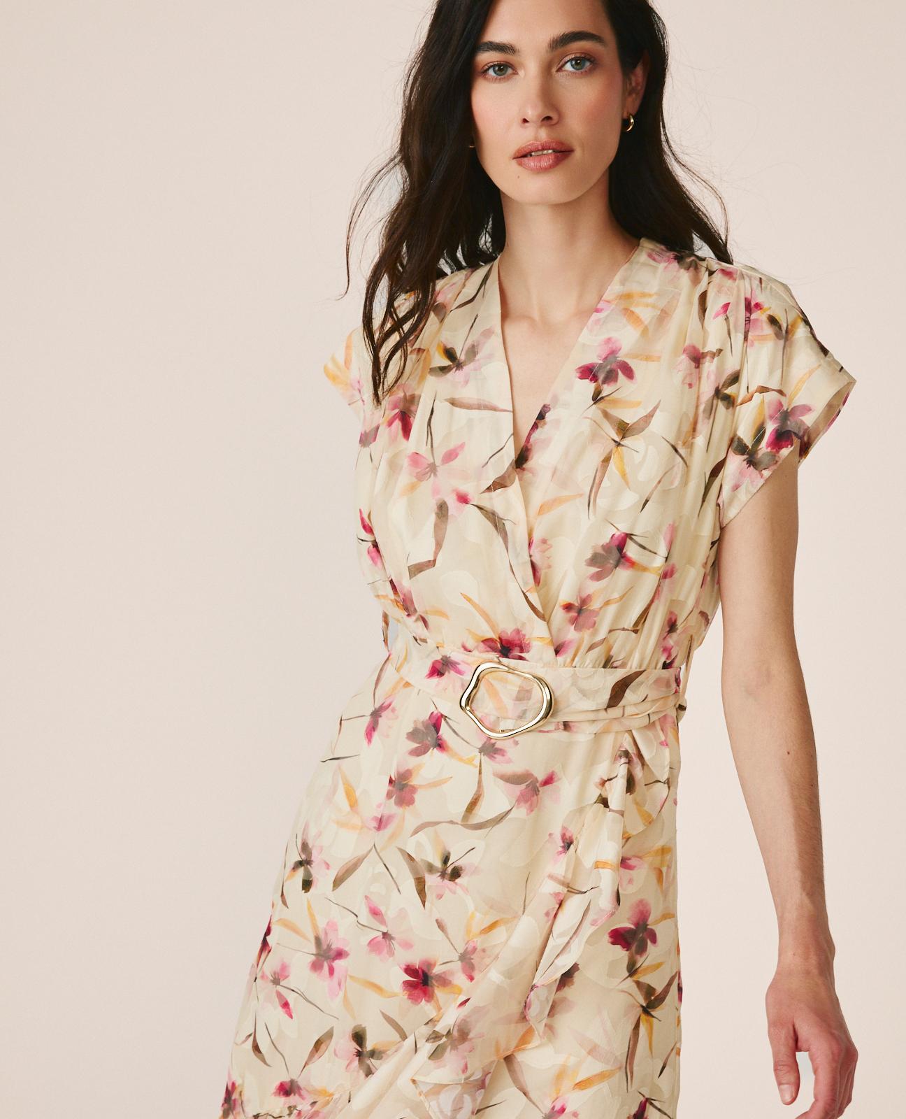 alma-en-pena-short-sleeved-dress-maxikleid-rosa-mit-g-rtel image 2