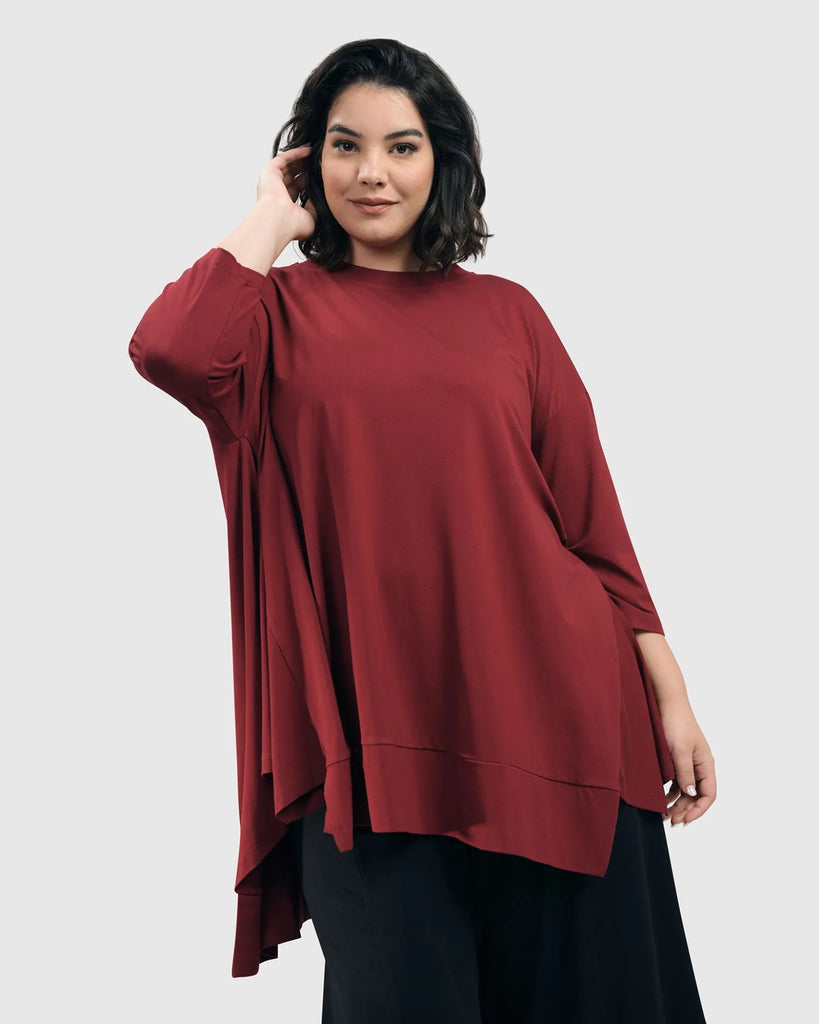 alembika-essential-oversized-trapeze-top-plum image 1