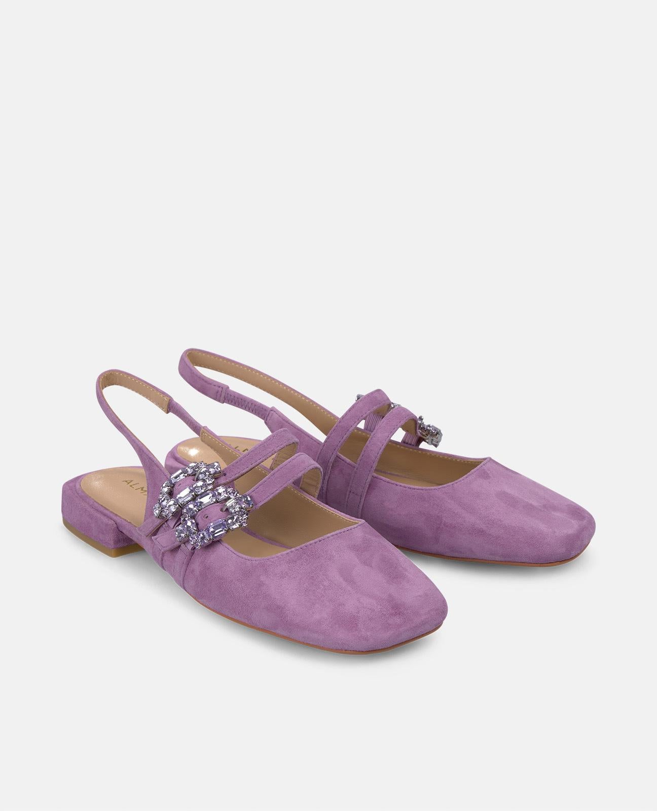 alma-en-pena-ballerinas-flach-violett-strass-schnallen-2-cm image 2