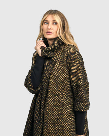 alembika-dupont-overcoat-ochre-grobstrick-mantel image 8