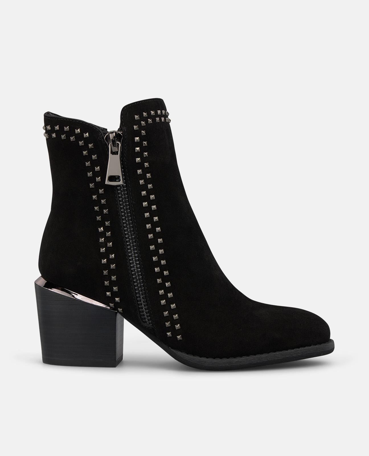 alma-en-pena-stiefeletten-schwarz-wildleder-nieten-7-5-cm image 1